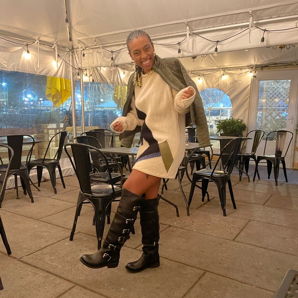 Zigi Girl Black Over-the-Knee Boots - Picture 2 of 6